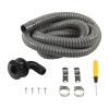 FJMQHU Marine Bilge Pump Hose 90 Degree Elbow Flexible Easy to Use Practical Bilge Kit for Professional, Gray Hose, Black Elbow view 1