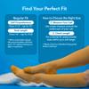 Wellow Premium Socks (Compression Socks - Regular) for Men and Women, Made with Viscose from Bamboo, Relieves Swelling, Nurses - Pregnancy Support, LR, White Cobalt Toe - Front Runner view 2