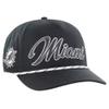 47 Men's Black Miami Dolphins Overhand Speckle Hitch Adjustable Hat view 1