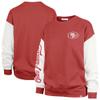 47 Women's Scarlet San Francisco 49ers Double Header Rise Andie Pullover Sweatshirt view 1