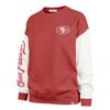 47 Women's Scarlet San Francisco 49ers Double Header Rise Andie Pullover Sweatshirt view 2