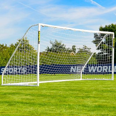 FORZA 16ft x 7ft Soccer Goal | All-Weather uPVC Match Goals Ready, Set, Goal! Includes Optional Training Soccer Ball, Target Sheet & Carry Bag (Goal and Target Sheet)