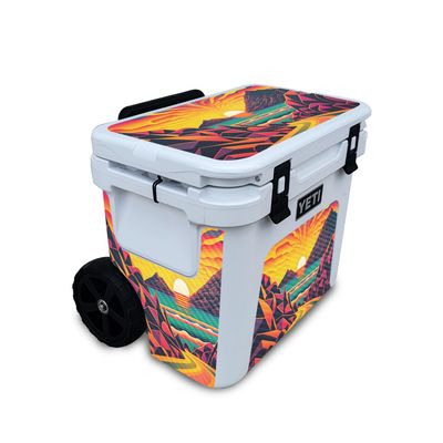 Carbon Fiber Cooler Skin Compatible with Yeti Roadie 32 Wheeled Cooler - Surreal Journey - Premium 3M Vinyl Protective Wrap Decal Cover - Easy to Apply | Crafted in The USA by MightySkins