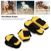 Zoeyilan Horse Tendon Boots, Horse Fetlock Boots, Horse Sport Boots, Set of 4 PU Shell Guard Boots for Riding Shock Absorbing Jumping Protection (A Set of Four Large) view 3