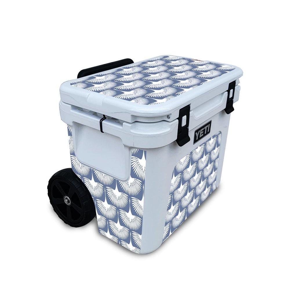 Cooler Skin Compatible with Yeti Roadie 32 Wheeled Cooler - Feather Duster - Premium 3M Vinyl Protective Wrap Decal Cover - Easy to Apply | Crafted in The USA by MightySkins