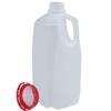 [20 Pack] Half Gallon Jugs Bottles (64 oz) with Tamper Evident RED Screw Caps Great for Homemade Juices, Milk, Smoothies, Tea and Other Beverages - Food Grade BPA Free view 1