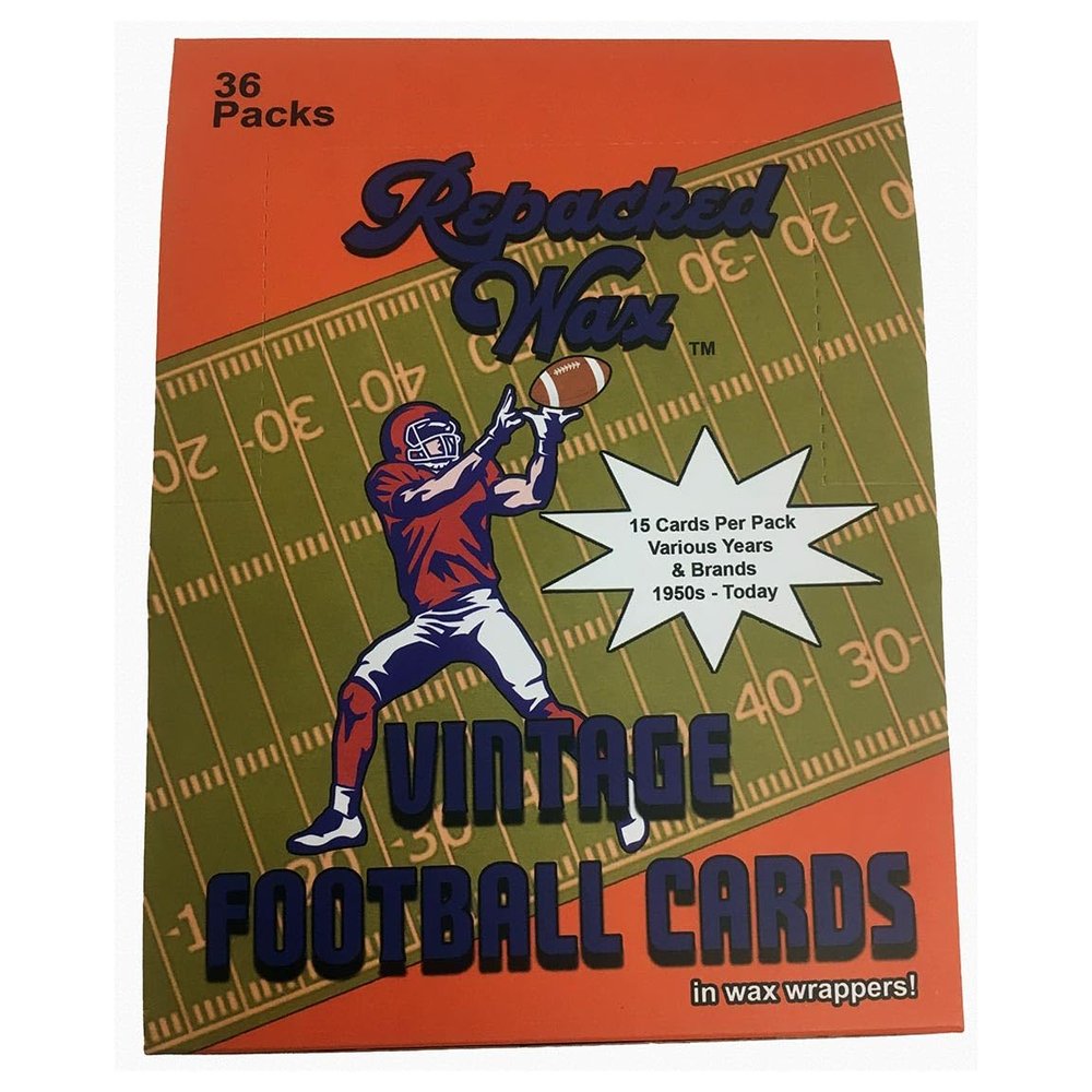 Repacked Wax 36-Pack Vintage Football Trading Card Box