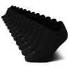 Calvin Klein Womens No Show Socks - 12 Pack Lightweight Cotton Blend Invisible No Slip Sneaker Liner Athletic Socks for Women, Size 4-10, All Black view 1