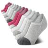 Calvin Klein Womens No Show Socks - 12 Pack Lightweight Cotton Blend Invisible No Slip Sneaker Liner Athletic Socks for Women, Size 4-10, Light Heather Grey view 1