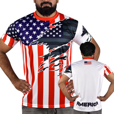 fox & fury Soccer Jersey for Mexico, Colombia, Cuba, Peru, Guatemala, Brazil, Honduras, El Salvador, Venezuela, Jamaica, Haiti (US, Alpha, Medium, Regular, Regular, USA White)
