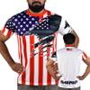 fox & fury Soccer Jersey for Mexico, Colombia, Cuba, Peru, Guatemala, Brazil, Honduras, El Salvador, Venezuela, Jamaica, Haiti (US, Alpha, Medium, Regular, Regular, USA White) view 1