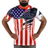 fox & fury Soccer Jersey for Mexico, Colombia, Cuba, Peru, Guatemala, Brazil, Honduras, El Salvador, Venezuela, Jamaica, Haiti (US, Alpha, Medium, Regular, Regular, USA White) view 2