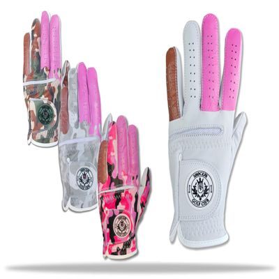 Scale Wear Design Shocker Camo Golf Glove Men's - Premium Cabretta100% Leather, Durable Grip, White and Camo, Adult Men's Golf Gloves, Funny Gag Gift, Left & Right Handed, Small to XXL Sizes