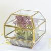 Holibanna Copper Square 3-Tier Glass Geometric Jewelry Box Organizer Glass Storage Container for Home Decor for Women view 4