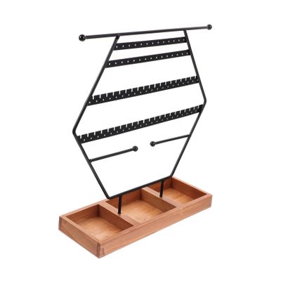 Yardenfun Hanging Jewelry Organizer Wall-mounted Necklace Holder Bracelet Organizer Hexagon Display Stand