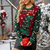 Womens Ugly Christmas Sweater, Knitted Crew Neck Sweater Tops, Festive Crew Neck Sweater Christmas Sweater, Women's Pullover Sweaters view 2