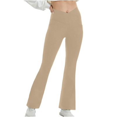 Lolvmvchi Early Deals 2024 Women's Athletic Pants - Black Flare Bootcut Yoga Pants for Women - Medium