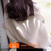 2025 New Scarf with Sleeves for Women,Upgrade Sweater Scarf with Sleeves, Multifunctional Cozy Scarfs Crochet Wrap (Light grey) view 3