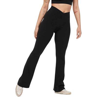 Lolvmvchi Womens Yoga Pants with Pockets High Waisted Wide Leg Sweatpants Soft Flare Leggings Athletic Tummy Control Trouser
