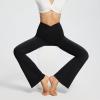 3Blck Early Deals 2024 Loose Yoga Leggings, Same Day Delivery Prime, Wide Leg Yoga Trousers, Athletic Wear Sizing: Large, Color: Black view 4