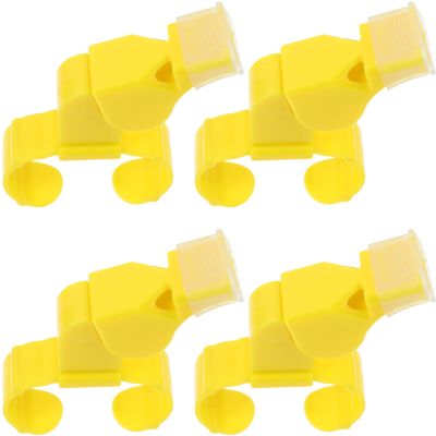 FOYTOKI 4pcs Loud Sports Whistles with Finger Ring Durable Referee Whistles for Outdoor Activities Camping Basketball Soccer Volleyball