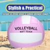 Magicorange Volleyball, 1 Pack Official Size 5 Soft Touch Recreational Volleyballs- PU Leather Indoor Outdoor Volleyballs for Beach Play, Game,Gym,Training -Includes Ball Pump (Purple) view 4