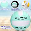 Magicorange Volleyball, 1 Pack Official Size 5 Soft Touch Recreational Volleyballs- PU Leather Indoor Outdoor Volleyballs for Beach Play, Game,Gym,Training -Includes Ball Pump (Blue) view 3
