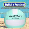 Magicorange Volleyball, 1 Pack Official Size 5 Soft Touch Recreational Volleyballs- PU Leather Indoor Outdoor Volleyballs for Beach Play, Game,Gym,Training -Includes Ball Pump (Blue) view 4