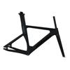 BSFHQS 700C Fixed Gear Bike Frameset 49cm 51cm 54cm 57cm Carbon Fiber Track Bike Frame Windbreaker Frames Quick Release Frame F9x100mm R9x120mm QR(Black,54cm) view 1