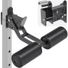 Lifeswell Nordic Hamstring Curl Attachment for 2"x2" Power Rack with 1" or 1/2" Hole, 6 Height Adjustable Leg Hold Down with Leather Surface for Home Gyms