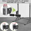 Lifeswell Nordic Hamstring Curl Attachment for 2"x2" Power Rack with 1" or 1/2" Hole, 6 Height Adjustable Leg Hold Down with Leather Surface for Home Gyms view 2