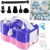3-in-1 Electric Balloon Pump with Dusty Blue Balloon, 3-in-1 Electric Balloon Pump, Portable Electric Air Pump for All Balloons Inflatables Dual Nozzle Balloon Blower Machine view 1