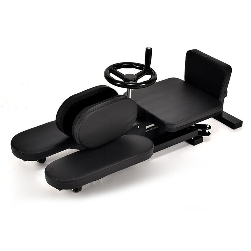 CHIPEL Leg Stretch Machine, 440lbs Leg Stretcher with 360 Casters, 0 to 180 Stretching Angle Adjust and Not Rebound, Sturdy Heavy Duty Steel Frame(Black)