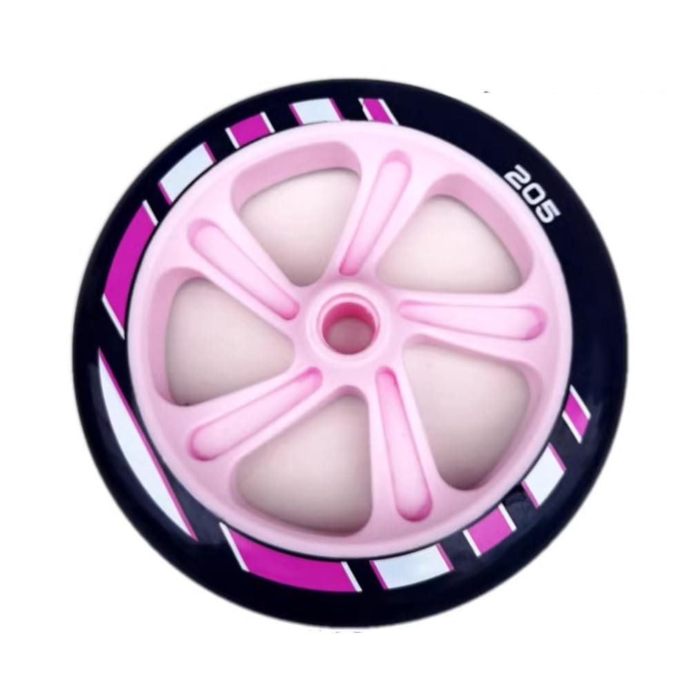 1PCS 200mm Wheels Adult Teen 200mm Scooter Wheels 8-inch Scooter Replacement Wheels with ABEC 9 Bearings for Kick Scooters Shopping Cart (Pink)