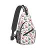 LECHOVV Snowflakes Christmas Deer Sling Crossbody Bag-Travel Hiking Chest Backpack,Casual Daypack for Women and Men,Lightweight Shoulder Purse for Daily Use and Outdoor Adventures view 2