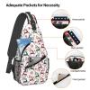 LECHOVV Snowflakes Christmas Deer Sling Crossbody Bag-Travel Hiking Chest Backpack,Casual Daypack for Women and Men,Lightweight Shoulder Purse for Daily Use and Outdoor Adventures view 4