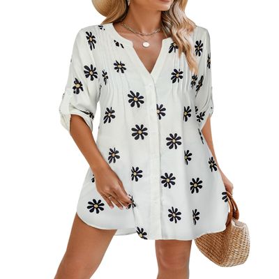 BMJL Women Beach Dresses Cover Ups Button Down Swimsuit Coverup Sunflower Vacation Bathing Suit Cover Up 2026L,Sunflower