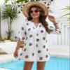 BMJL Women Beach Dresses Cover Ups Button Down Swimsuit Coverup Sunflower Vacation Bathing Suit Cover Up 2026L,Sunflower view 2