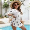 BMJL Women Beach Dresses Cover Ups Button Down Swimsuit Coverup Sunflower Vacation Bathing Suit Cover Up 2026L,Sunflower view 3
