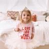 Bonangber Baby Girl Valentines Day Outfit Love Crewneck Sweatshirt Letter Long Sleeve Shirt Pullover Tops Valentines Day Clothes (V-Pink Love You The Most,6-12 Months) view 2
