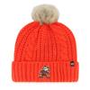 47 Women's Orange Cleveland Browns Meeko Cuffed Knit Hat with Pom view 1