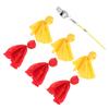 FELTECHELECTR 1set Portable Penalty Flags Whistle Lightweight Soccer Tossing Flags for Sports Events Football Games and Festive Occasions Includes view 1