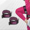 BFR Occlusion Bands for Women Blood Flow Restriction Workout Bands for Leg, Glute & Hip Building Fabric Resistance Loop for Squats, Thigh Toning, Butt Lifting & Muscle Growth (Pink, Buckle) view 2