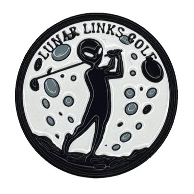 Lunar Links Golf Golf Ball Marker, Funny Golf Gifts for Men or Women, Golf Accessories for Women or Kids, Magnetic Golf Marker Tool, Unique Item for Golf Goodie Bag (Lunar Logo)