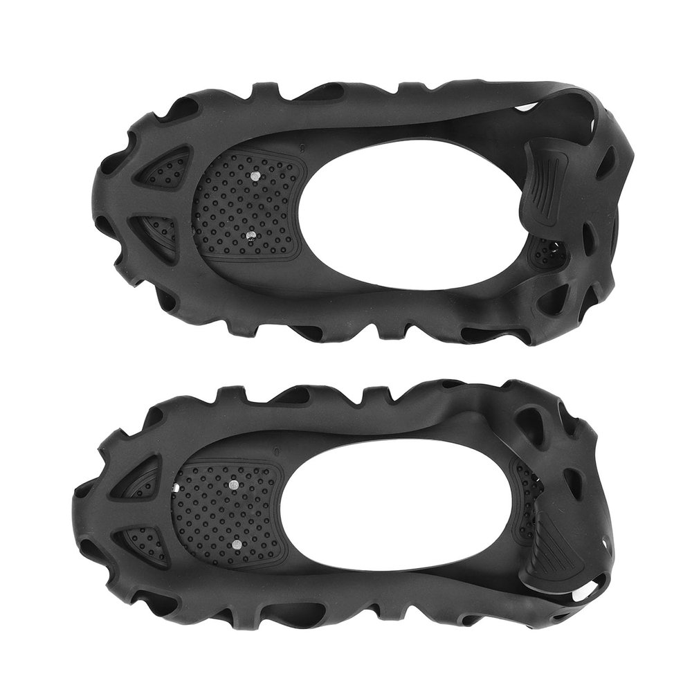 30 TeethIce Cleats, Lightweight Reusable Ice Shoes Grippers for Outdoor Mountaineering Snow for Any Shoes or Boots (M)