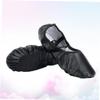ABOOFAN Classic Ballet Slippers for Women Sole Dance Shoes Stretch Belt Lightweight for Yoga and Gymnastics Black view 2