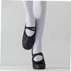 ABOOFAN Classic Ballet Slippers for Women Sole Dance Shoes Stretch Belt Lightweight for Yoga and Gymnastics Black view 3