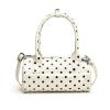 ALINUOYQ Shoulder Bag for Women Barrel Shape Mini Top Handle Purse PU Leather Adjustable Strap Cute Handbag Clutch Purse for Work Travel (White) view 1