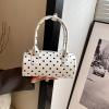 ALINUOYQ Shoulder Bag for Women Barrel Shape Mini Top Handle Purse PU Leather Adjustable Strap Cute Handbag Clutch Purse for Work Travel (White) view 2