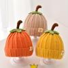 Baby Pumpkin Knit Hat - Winter Warmth for Little Ones - Hand Washable - Perfect for Parties and Outings - Cute and Comfy (Pumpkin Beanie - Orange) view 3